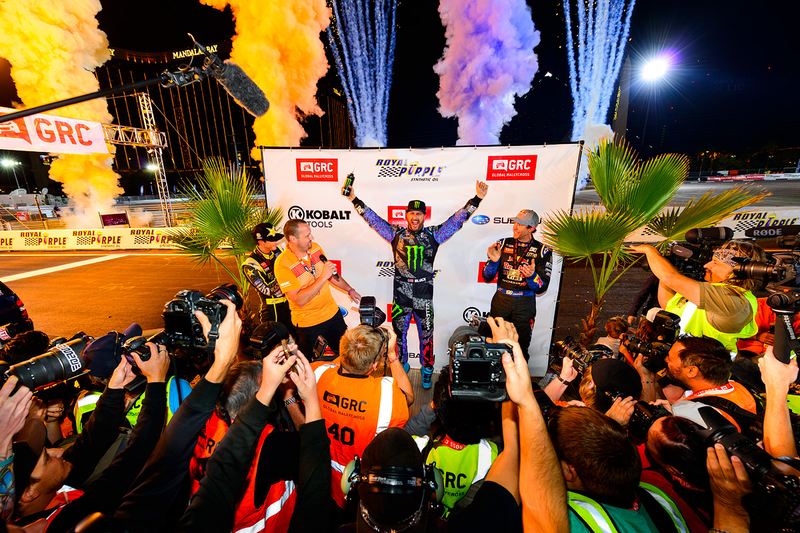Illustration for article titled Block Wins First Global Rallycross Race; Heikkinen, Foust, And Block Take 1-2-3 In Championship For Ford